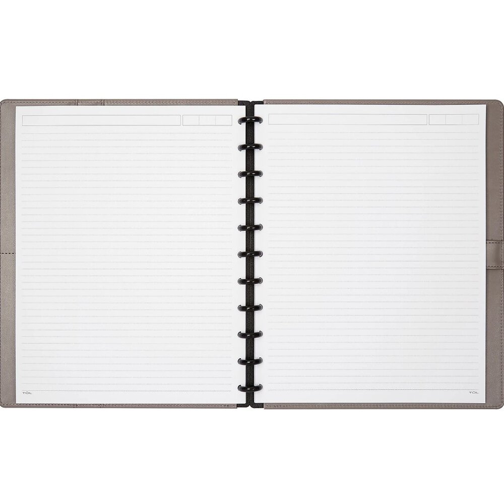 TUL Quilted Leather Notebook in Gray - Picture 3 of 6